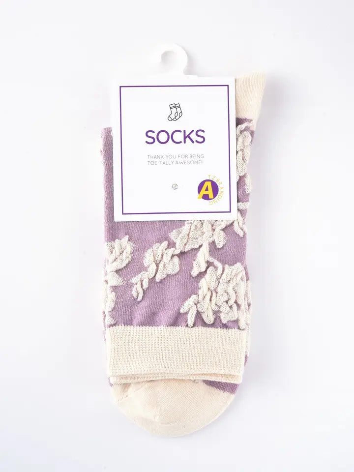 Floral Ladies Crew Socks