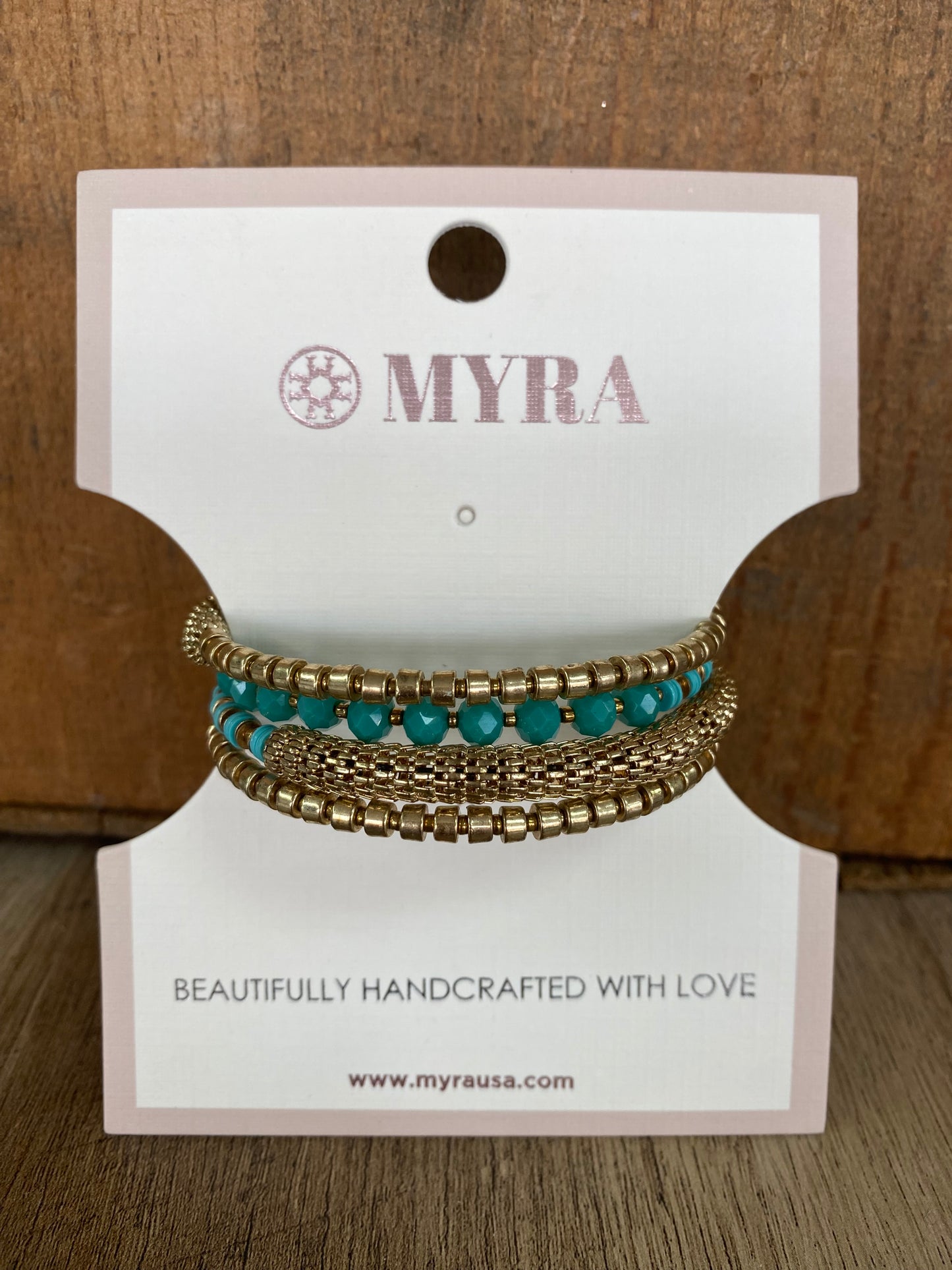 Myra Gold & Turquoise Bracelet