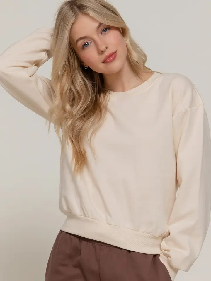 Active USA Crew Neck Crop Sweatshirt