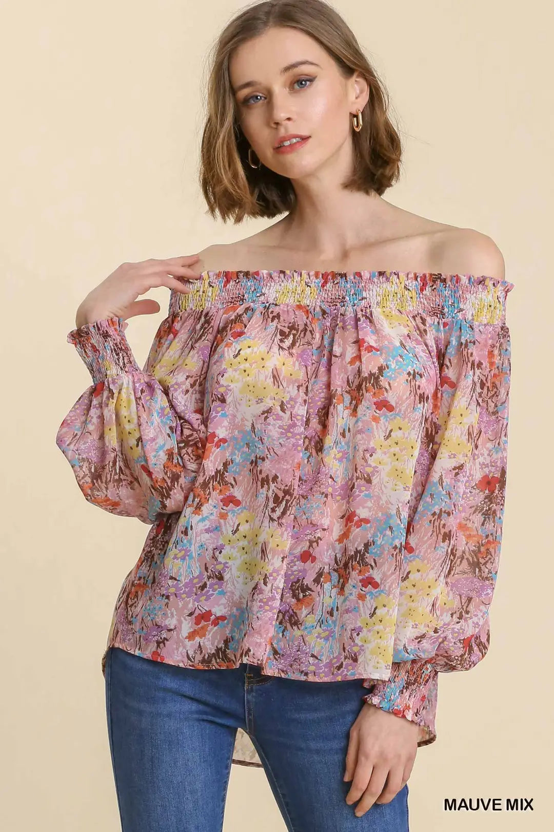 Umgee Off Shoulder Floral Top