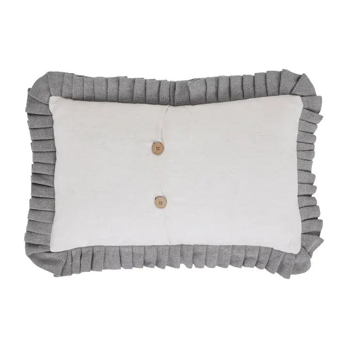 April & Olive Embroidered Bee Pillow