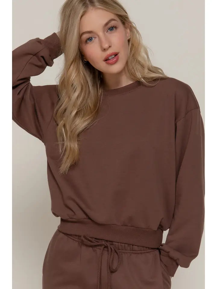 Active USA Crew Neck Crop Sweatshirt