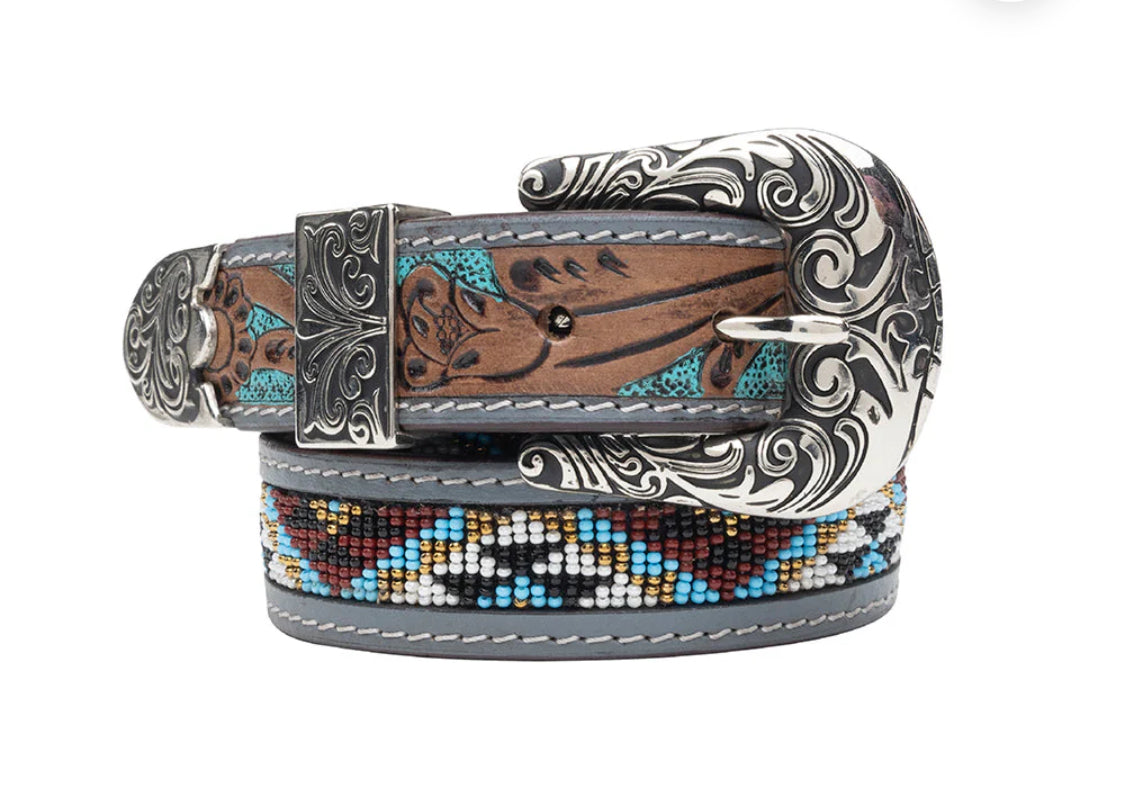 Myra Sunrise Leather & Bead Belt