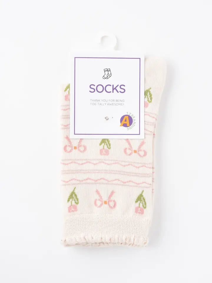 Floral Ladies Crew Socks