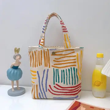 Mini Corduroy Tote Bag
