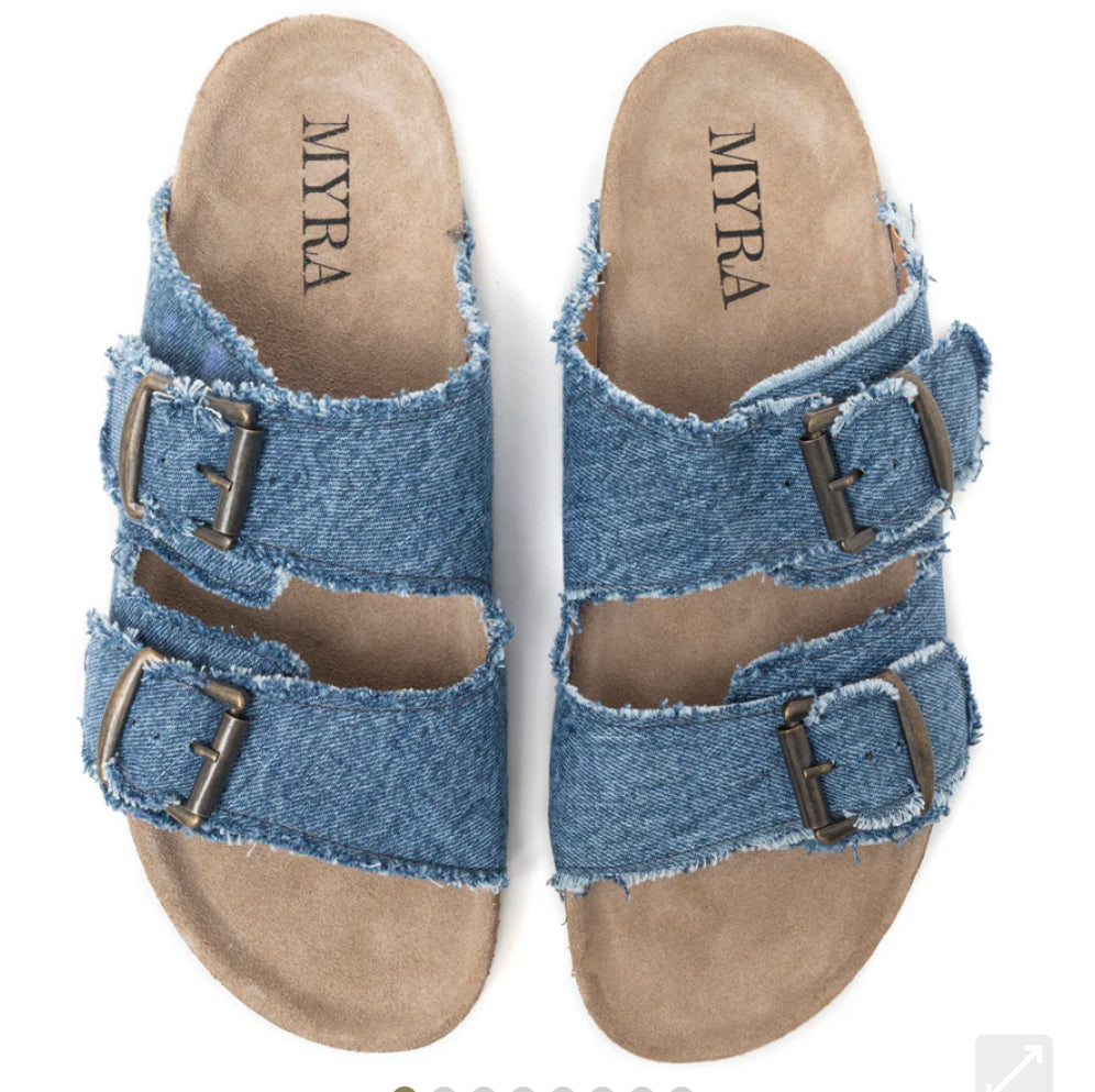 Myra Blue Ridge Denim Sandals
