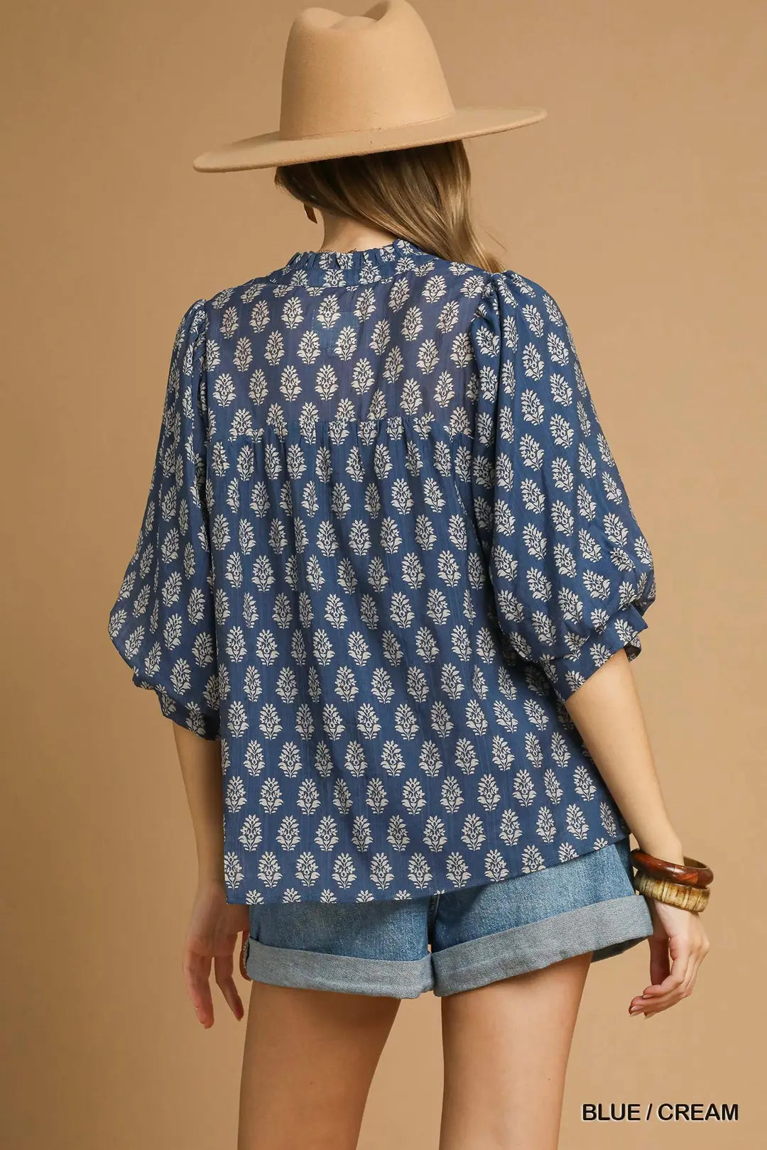Umgee Floral Print Top
