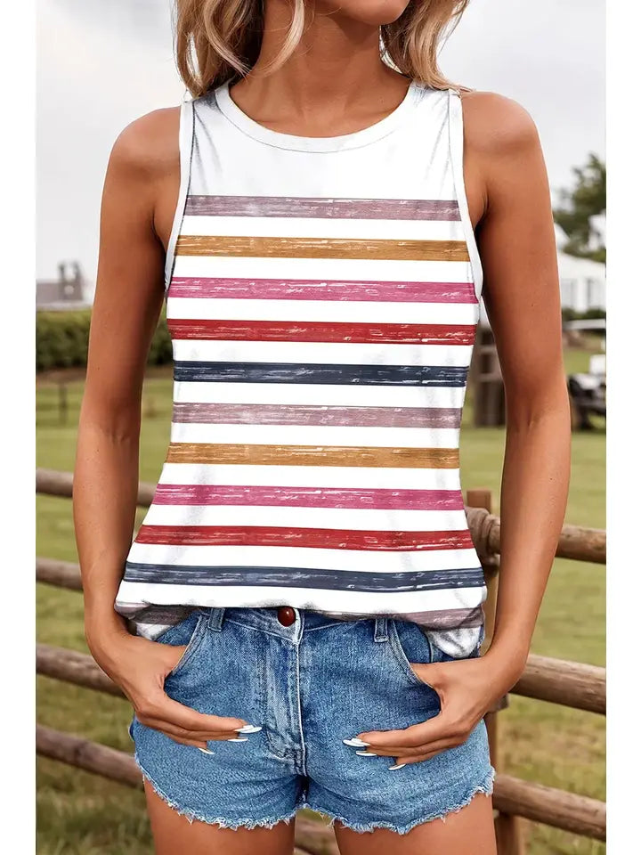 Fashion W Stripe Tank