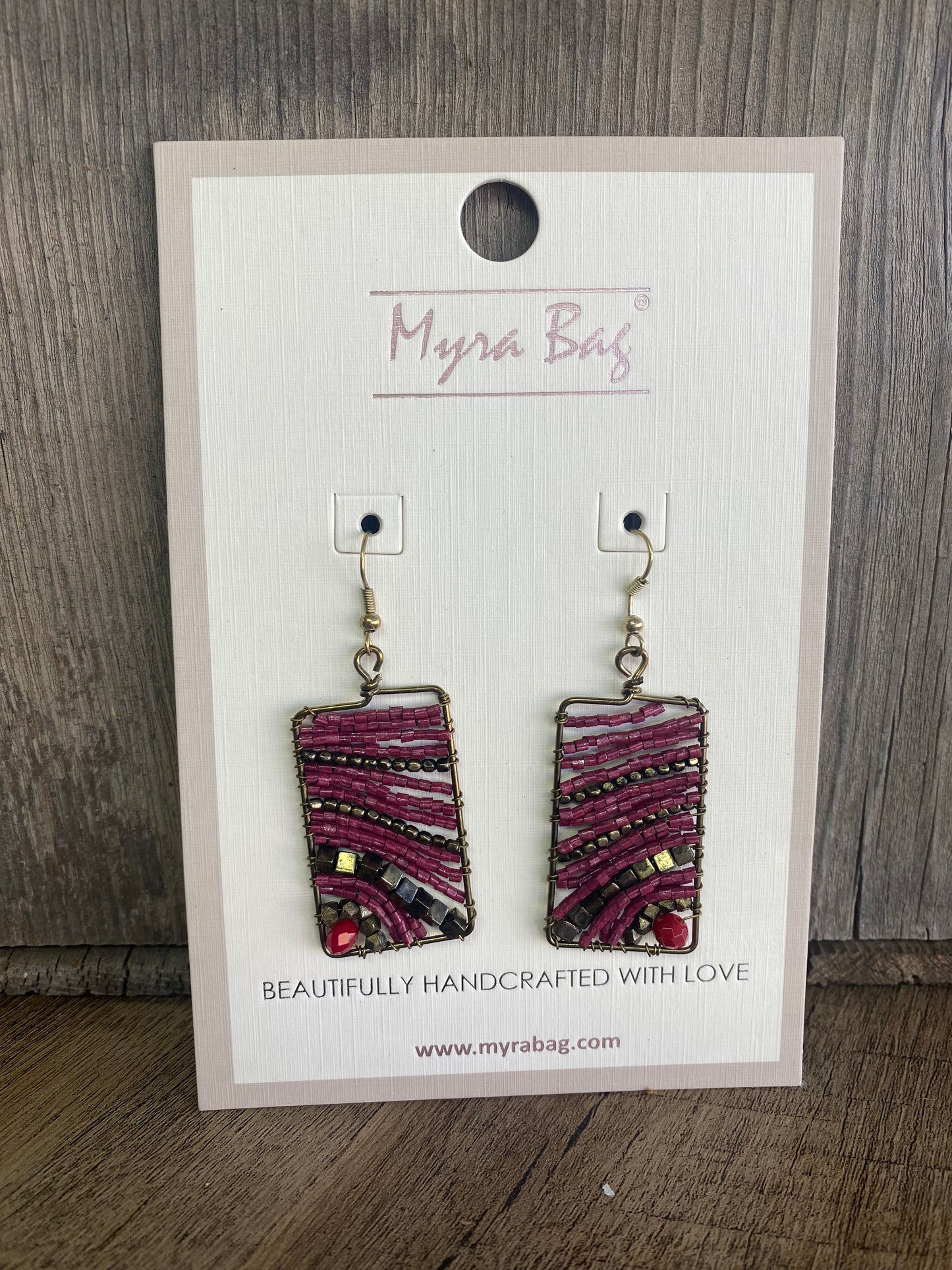 Myra Rectangle Bead Earrings