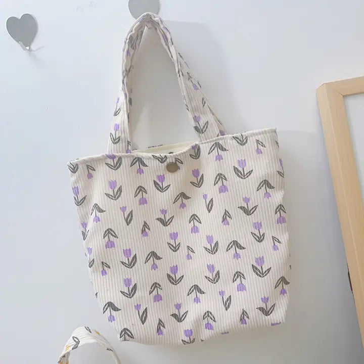 Mini Corduroy Tote Bag