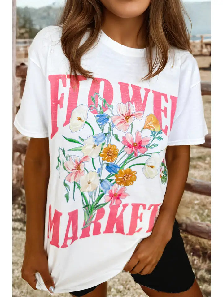 Fashion W Flower Market Tee