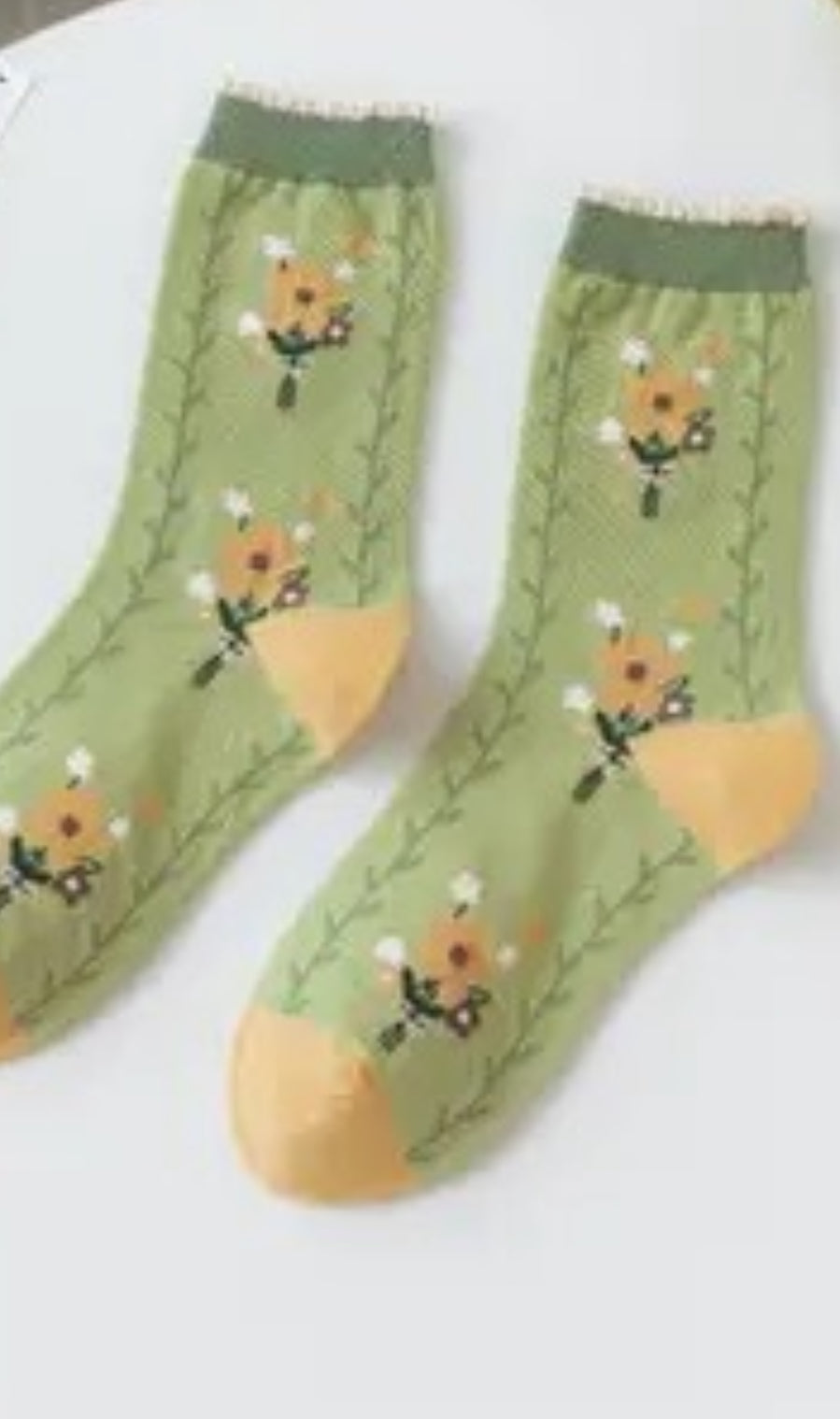 Floral Ladies Crew Socks