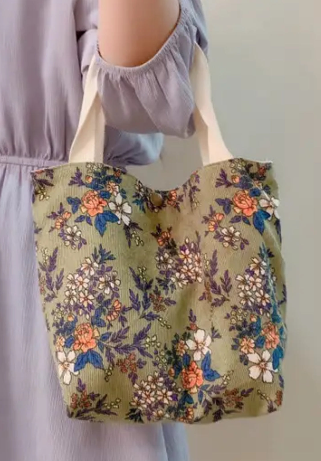 Mini Corduroy Tote Bag