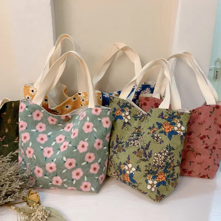 Mini Corduroy Tote Bag