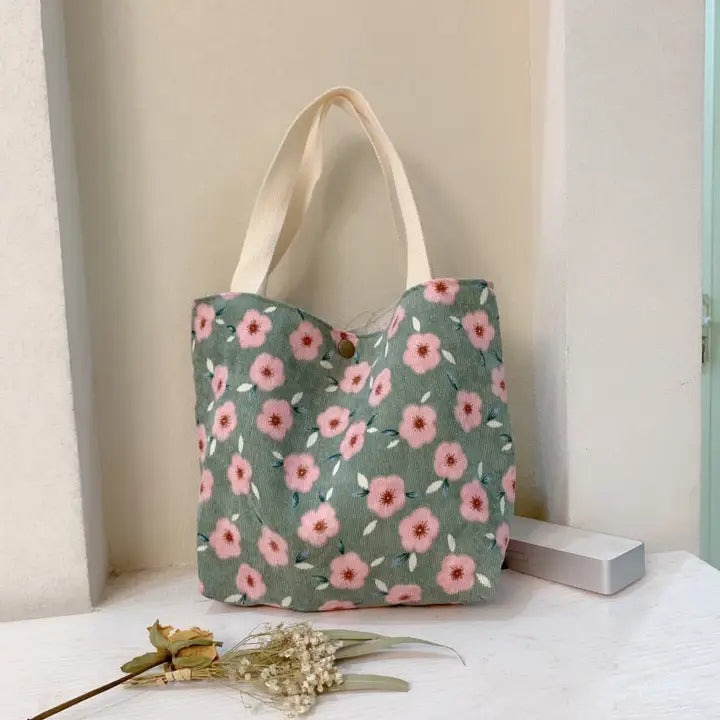Mini Corduroy Tote Bag