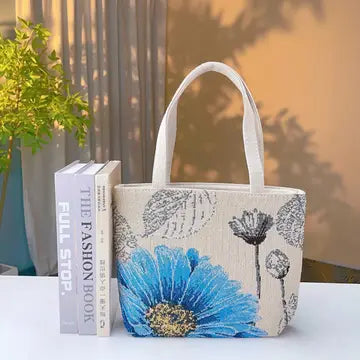 Blue Floral Mini Tote