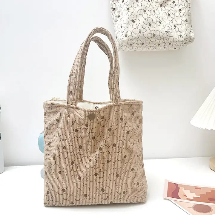 Mini Corduroy Tote Bag