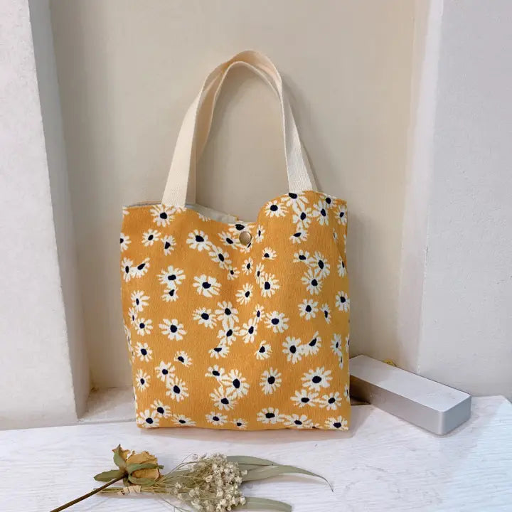 Mini Corduroy Tote Bag