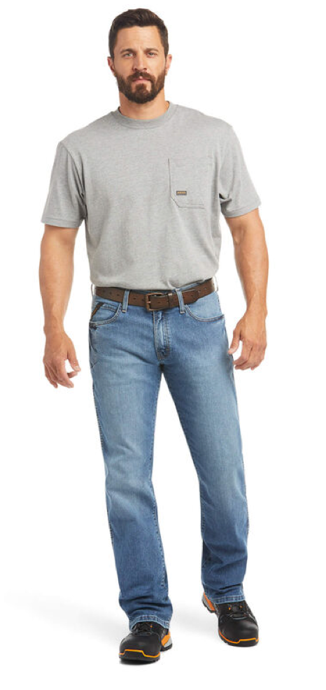 Ariat Men’s Rebar M4 Low Rise DuraStretch Edge Boot Cut Jean - Whitt & Co. Clothing