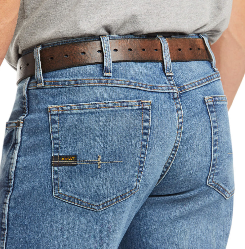 Ariat Men’s Rebar M4 Low Rise DuraStretch Edge Boot Cut Jean - Whitt & Co. Clothing