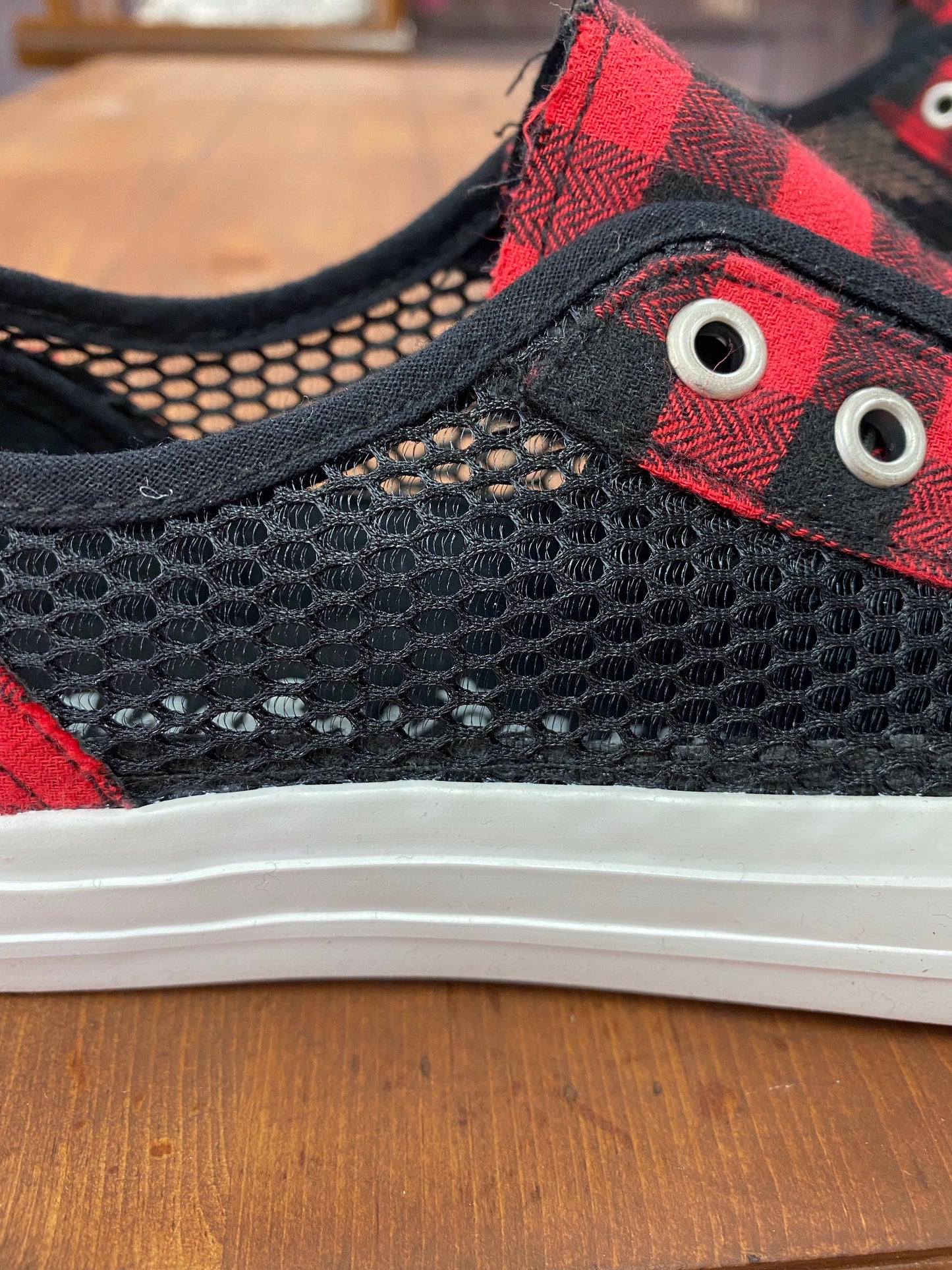 Gypsy Jazz Mesh Black & Red Sneaker - Whitt & Co. Clothing