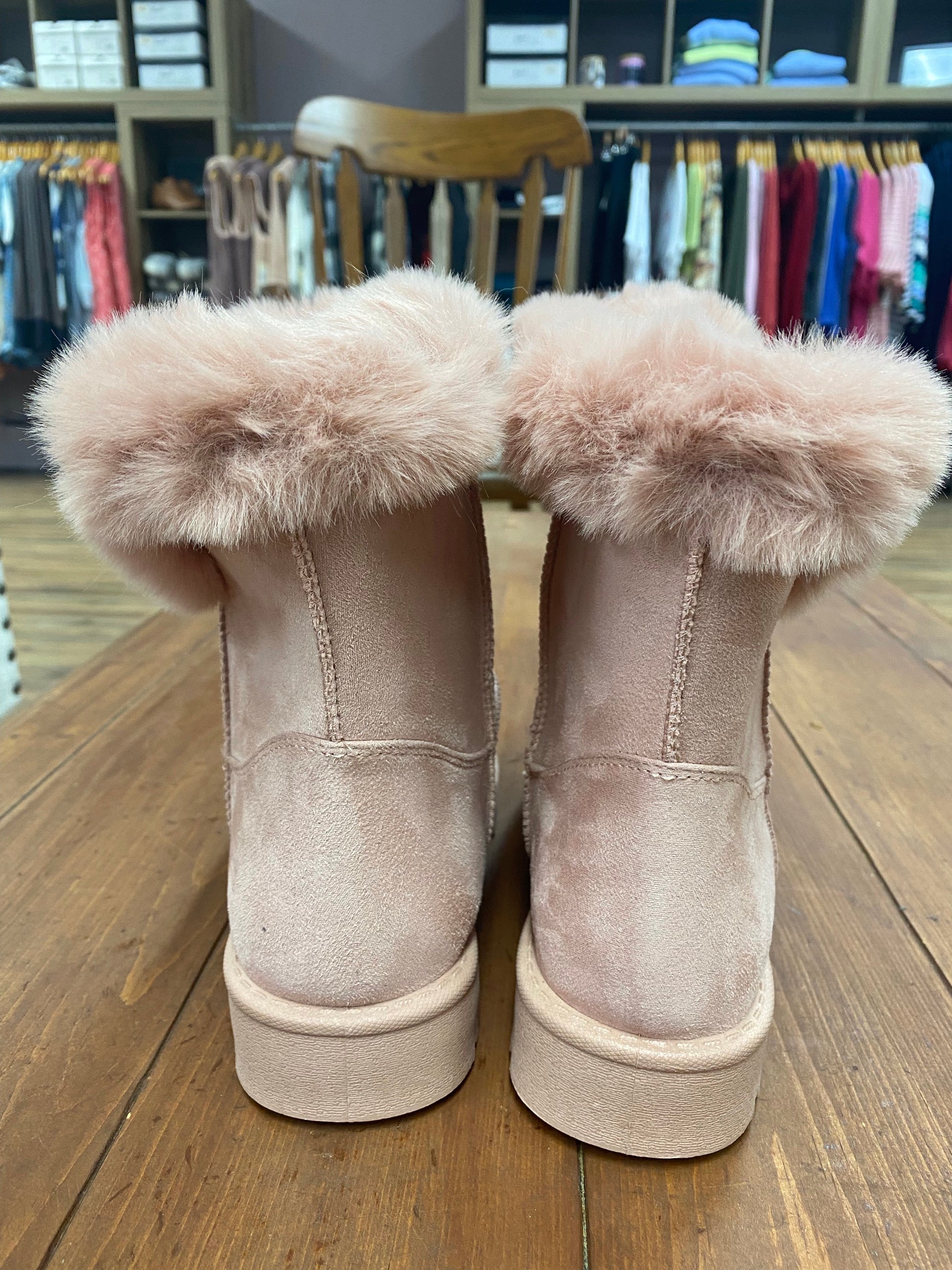 Charlie Paige Fur Cuff Boots - Whitt & Co. Clothing