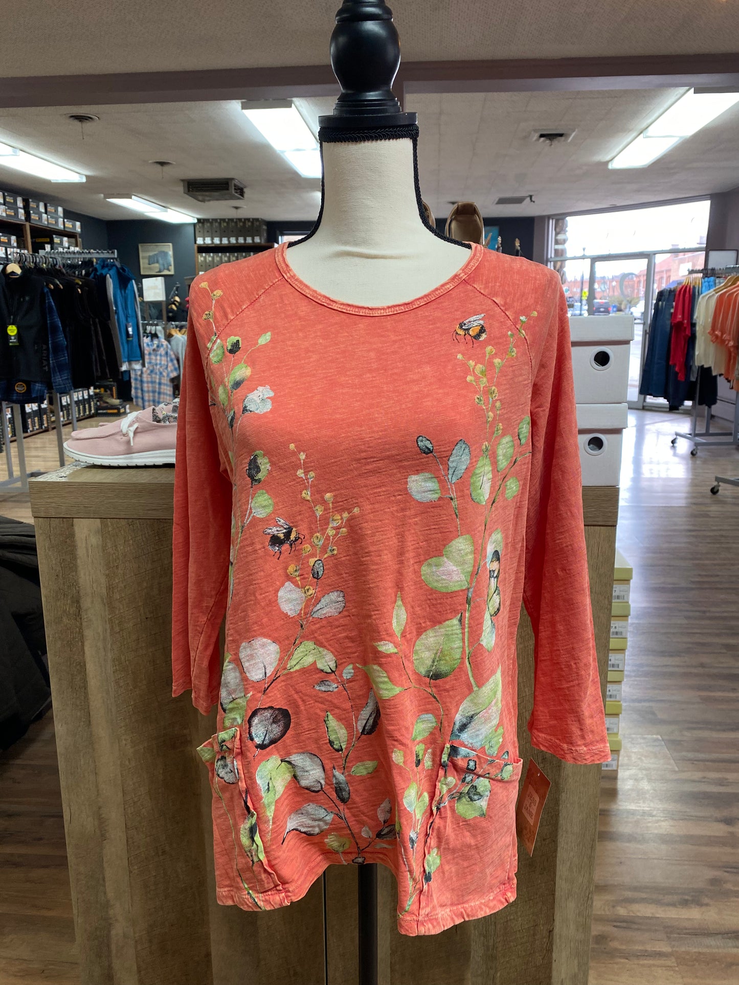 Jess & Jane Plus Kelly Watermelon Tunic - Whitt & Co. Clothing