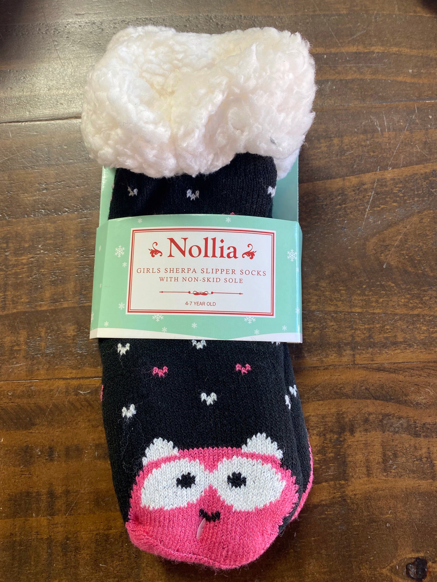 Nollia Girl’s 4-7 Year Sherpa Slipper Socks - Whitt & Co. Clothing