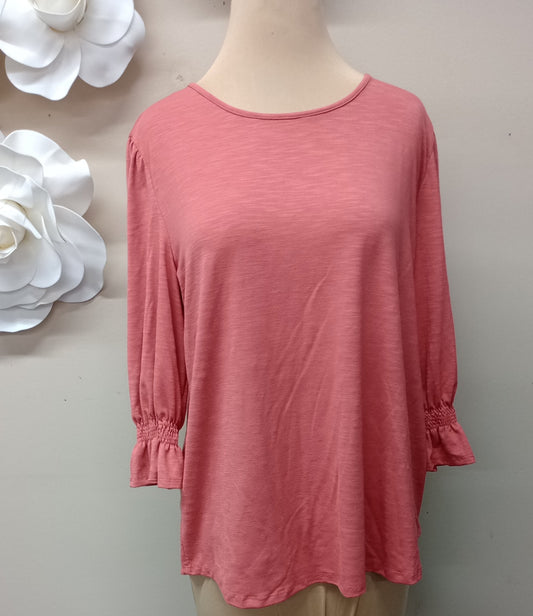 N Touch 3/4 Elastic Sleeve Top