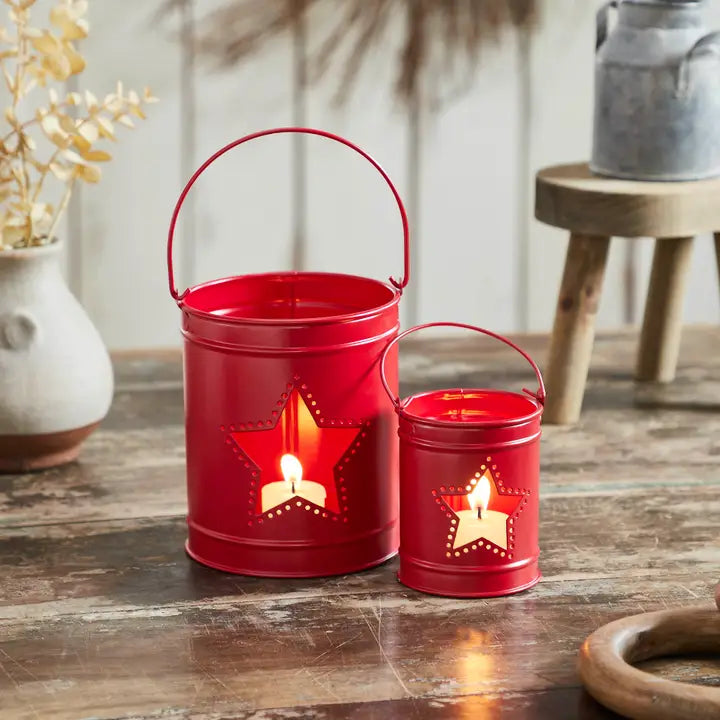 Mayflower Market Metal Star Cutout Candle Holders-Set of 2