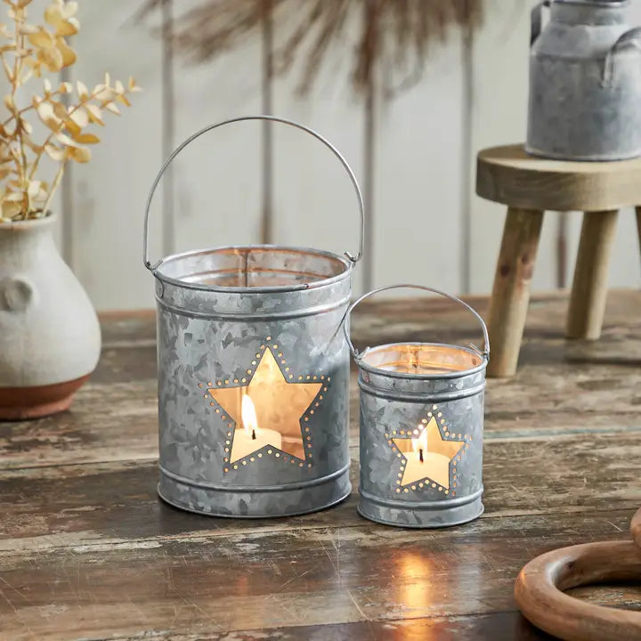 Mayflower Market Metal Star Cutout Candle Holders-Set of 2