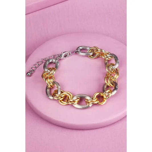 Avec Two Tone Link Bracelet