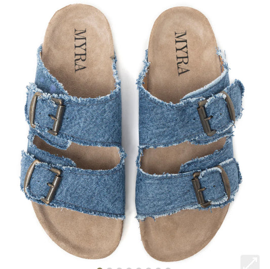 Myra Blue Ridge Denim Sandals