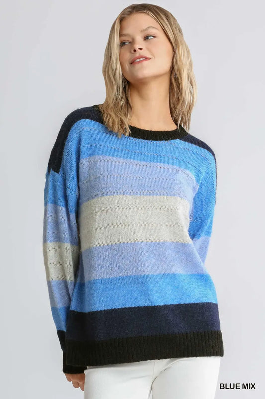 Umgee Wide Stripe Sweater