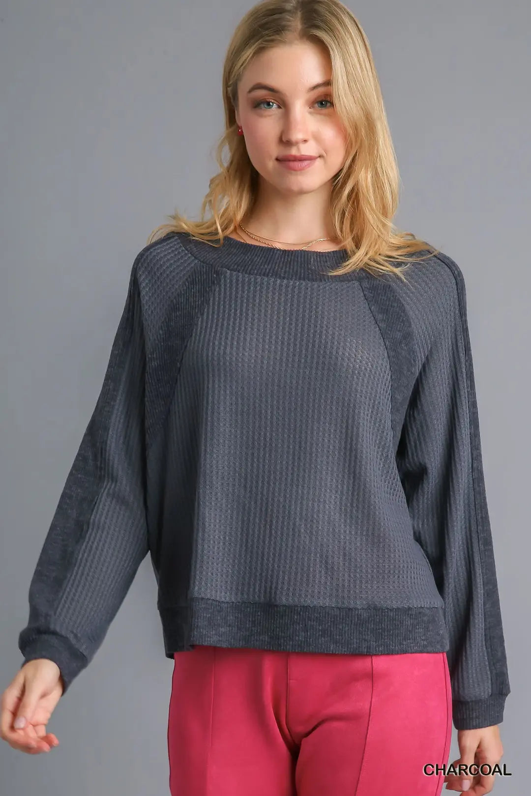 Umgee Waffle Knit Top