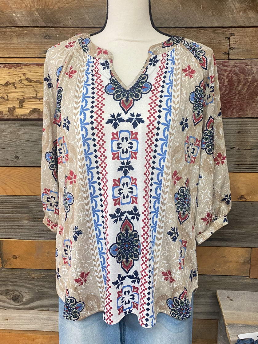 N Touch 3/4 Sleeve Top