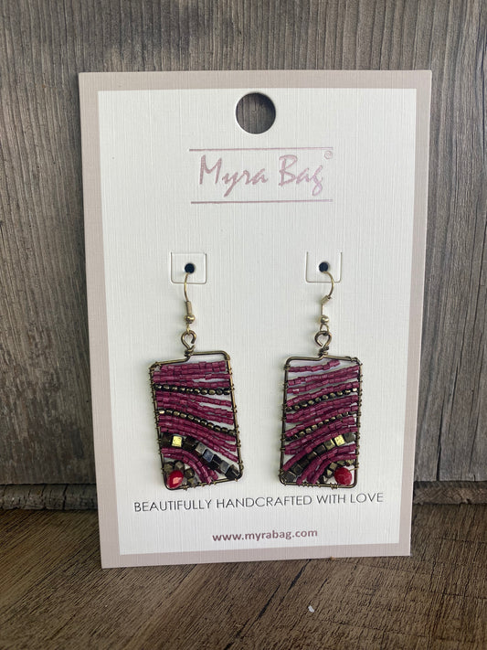 Myra Rectangle Bead Earrings