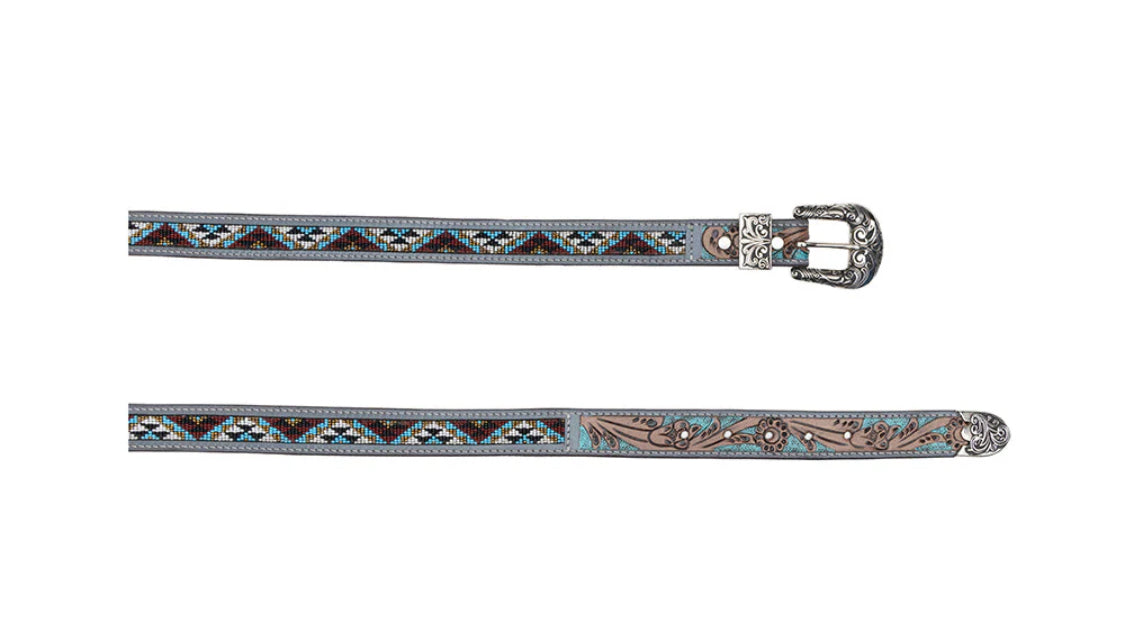Myra Sunrise Leather & Bead Belt