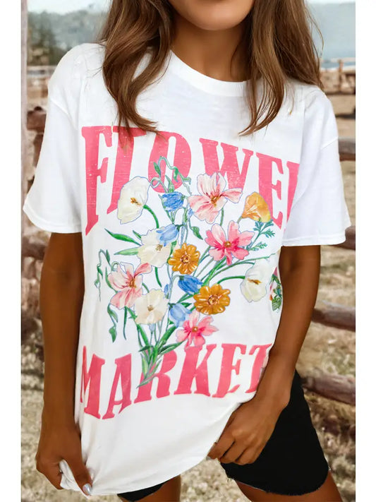 Fashion W Flower Market Tee