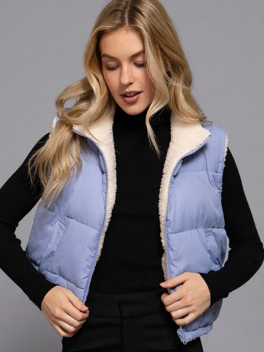 Active USA Crop Sherpa Reversible Vest