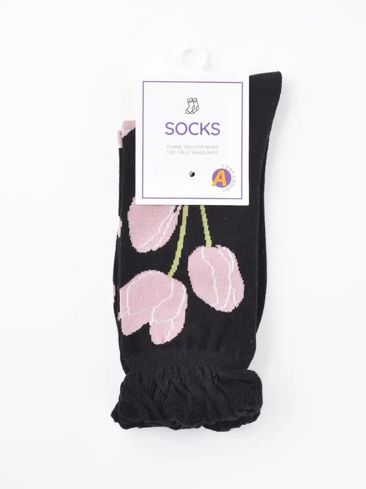 Floral Ladies Crew Socks