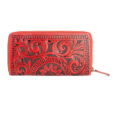 Myra Hand Tooled Leather Wallet