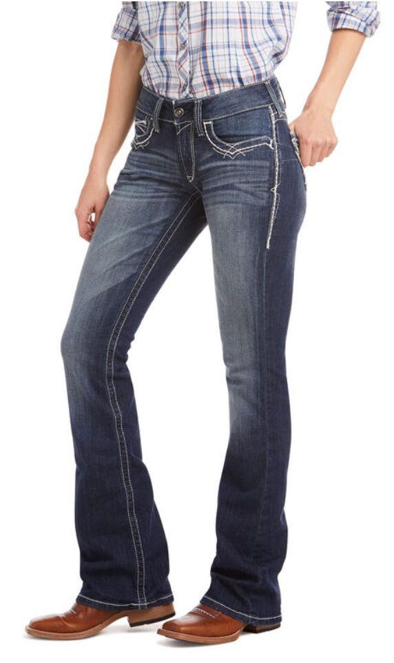 Ariat® Women’s R.E.A.L. Mid Rise Stretch Entwined Boot Cut Jean - Whitt & Co. Clothing
