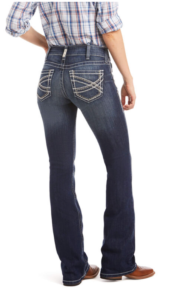 Ariat® Women’s R.E.A.L. Mid Rise Stretch Entwined Boot Cut Jean - Whitt & Co. Clothing