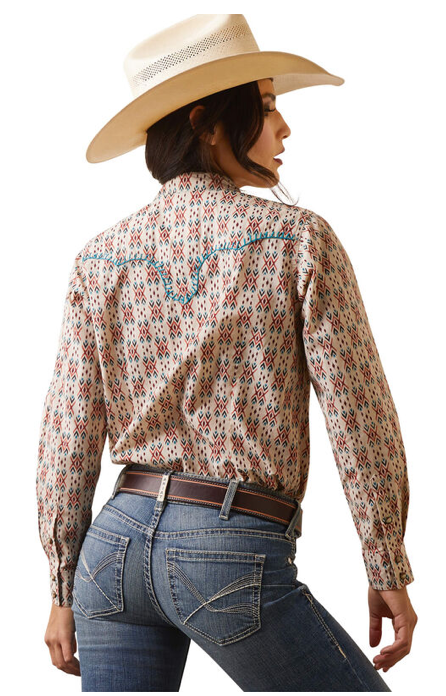 Ariat Women’s REAL Snap Long Sleeve Cimmaron Printed Daley