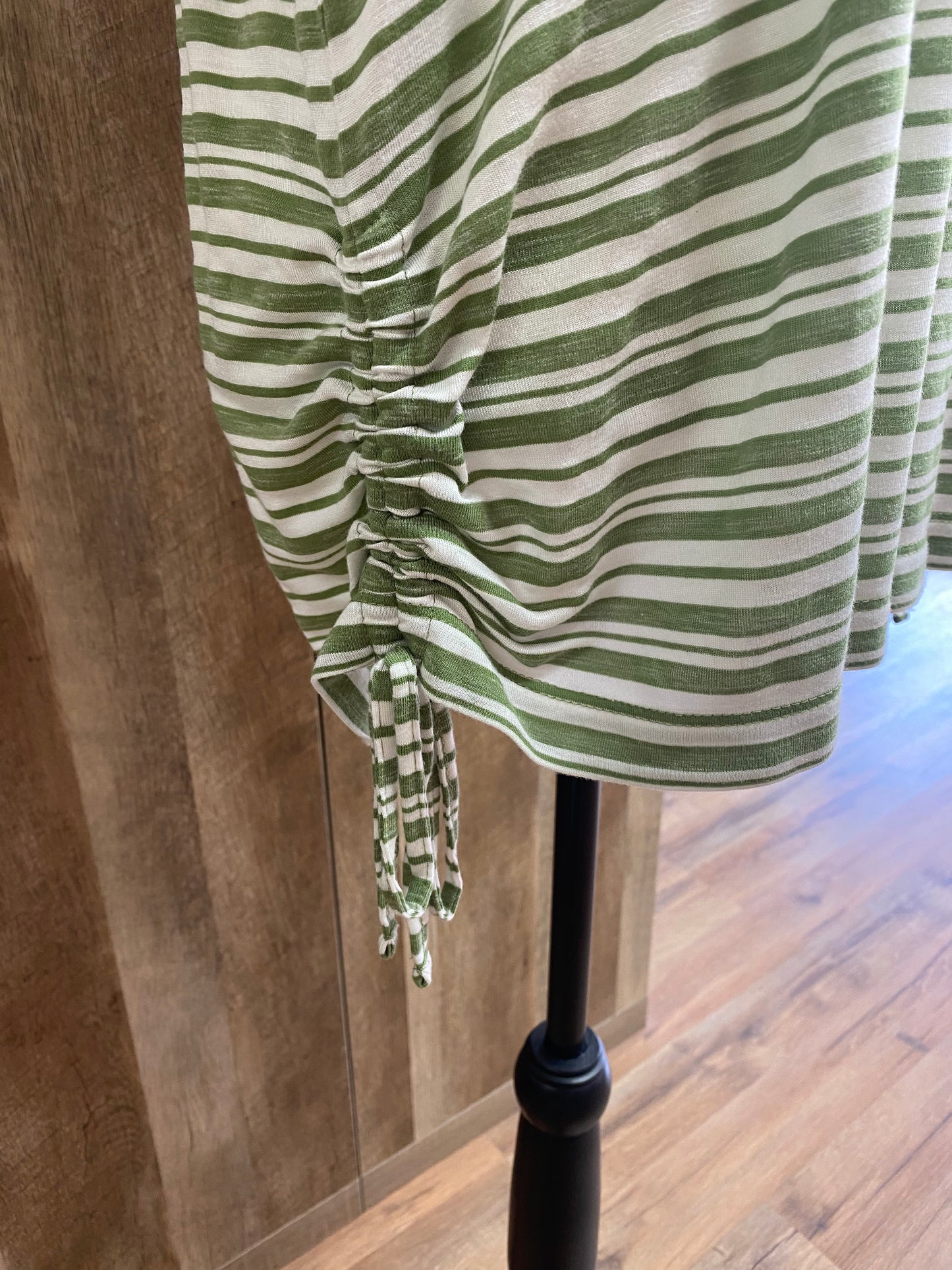 Links Tie Side Green Stripe Top - Whitt & Co. Clothing