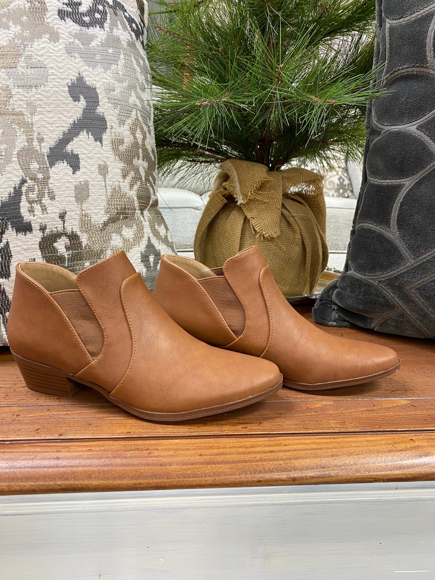 Qupid Camel Booties - Whitt & Co. Clothing
