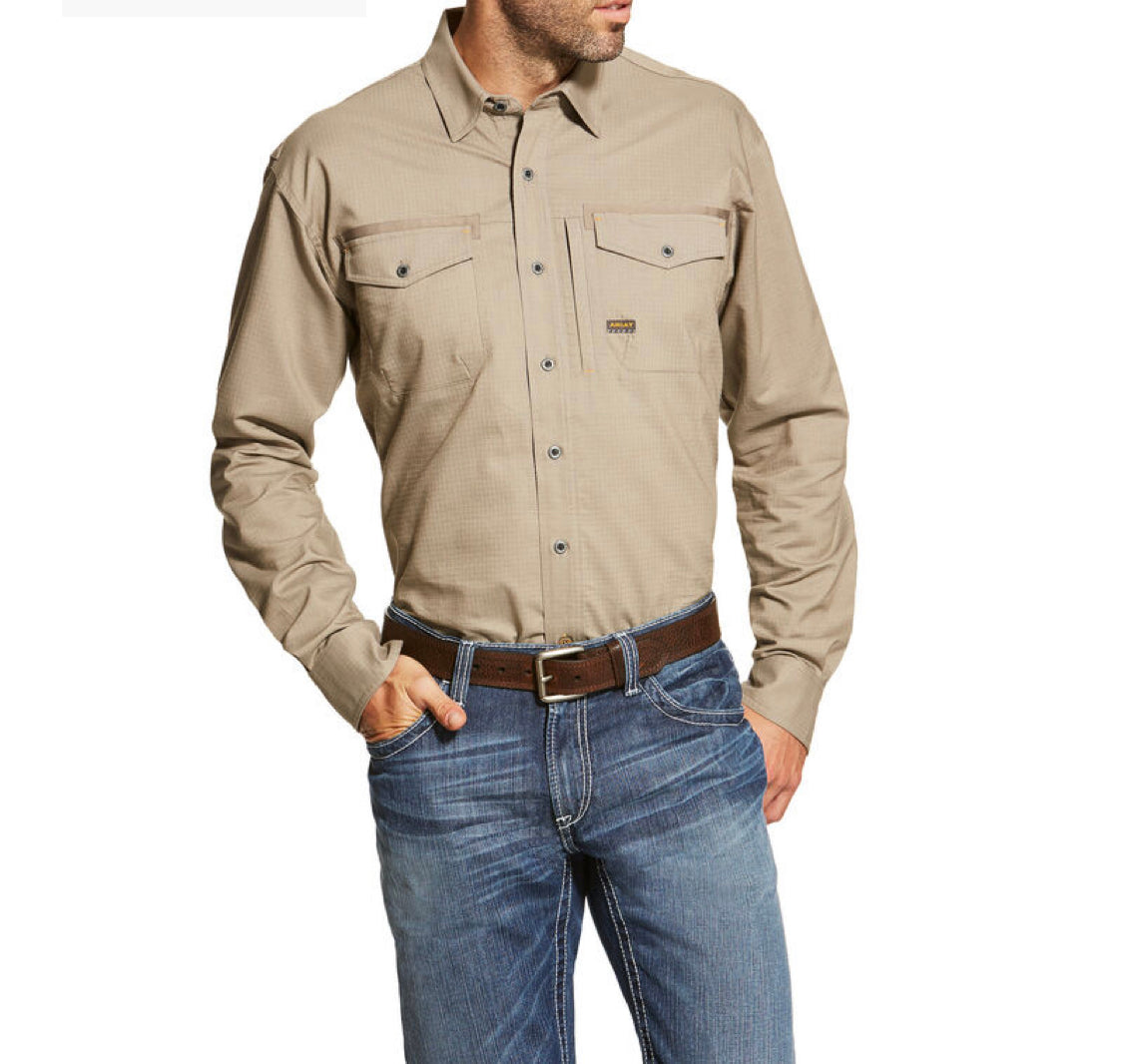 Ariat Men’s Rebar Long Sleeve Work Shirt - Whitt & Co. Clothing