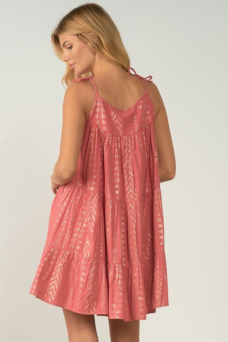 Elan Rose Gold Arrow Print Dress - Whitt & Co. Clothing
